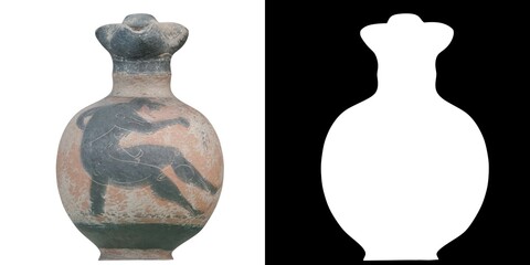 3D rendering illustration of an Ancient Greek Vase