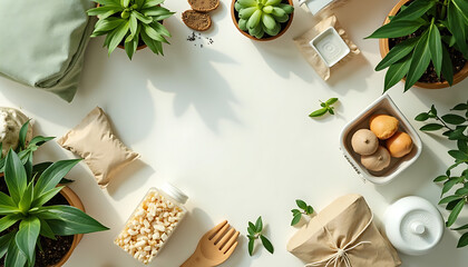 Plants and Eco-friendly Items Still Life