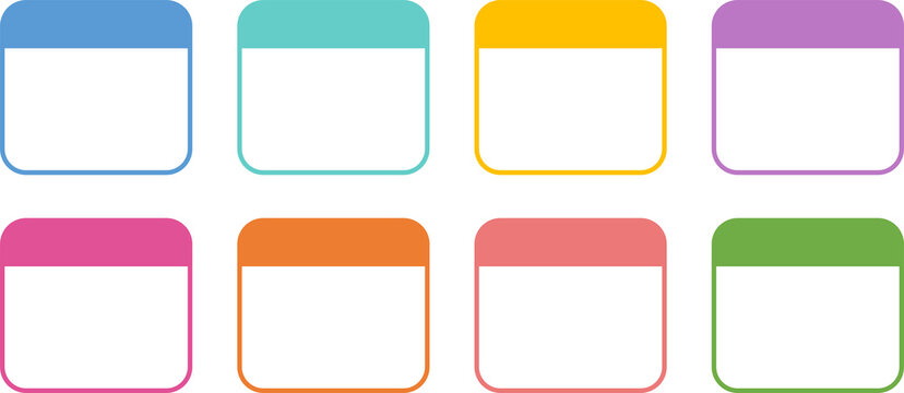 ポストイットの素材イラストセット