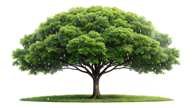 Rain tree isolated on white background PNG