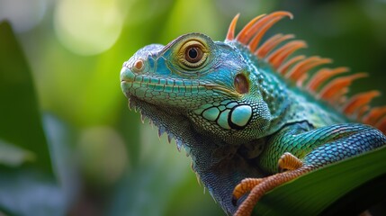 Obraz premium Vibrant Iguana Portrait
