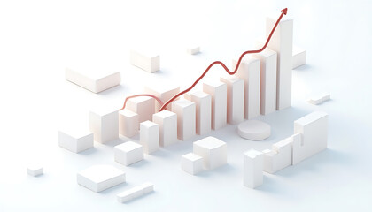 Growth Chart with Rising Arrow
