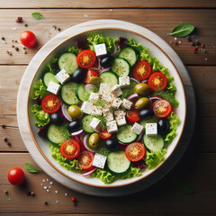 greek salad with feta cheese