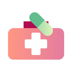 Fototapeta premium First Aid Kit Vector Icon - SVG Vector 