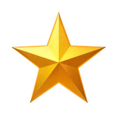 Obraz premium yellow star on white background