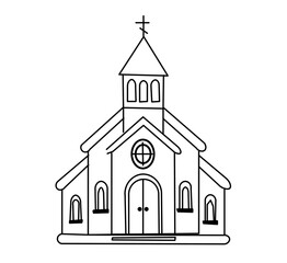 church icon vector on white background