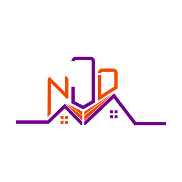NJD Real State logo design, NJD simple and modern logo. NJD luxurious alphabet design