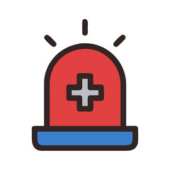 Fototapeta premium Emergency Light Vector Illustration 