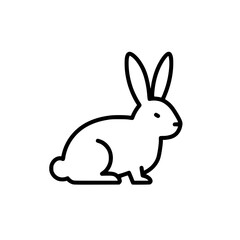 Obraz premium Simple Line Art Illustration of a Rabbit