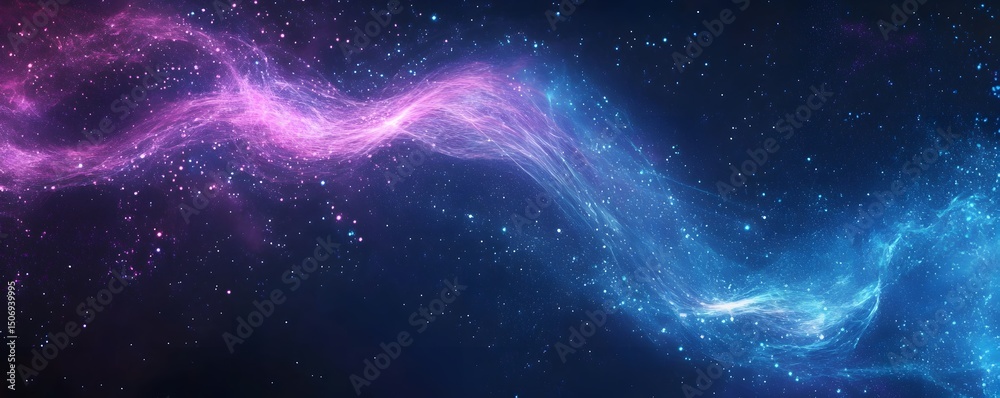 Poster abstract blue and purple light rays on a background vector illustration. glowing speed motion blur l