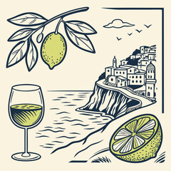 Amalfi Coast Lemon & Wine Serenity