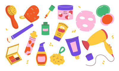 Set of cosmetic, grooming, hygienic home care products