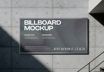 Billboard in Underground Passage Mockup