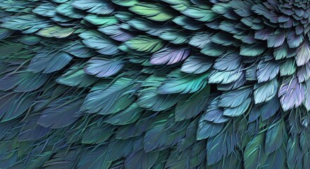 Obraz premium Abstract Iridescent Feather Texture Background Elegant Soft