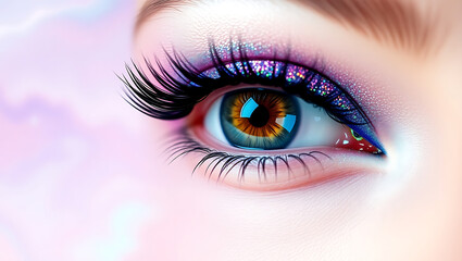 eye of the girl with blue eyes, HD and 4K image