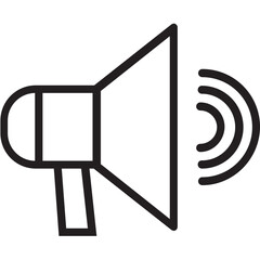  Megaphone Icon, Loudspeaker, Announcement, Public Address, Promotion