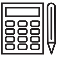 Calculator Icon, Math Tool, Arithmetic Device, Financial Calculation, Computing