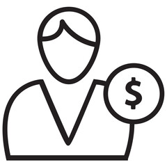 Businessman Icon, Corporate Professional, Office Worker, Executive Figure, Business Leader