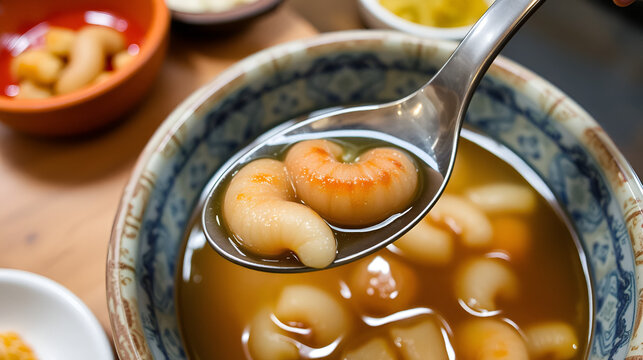 Korean food gaebul spoon worm