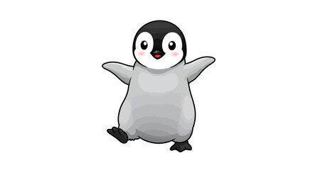 Obraz premium Adorable Penguin Chick Illustration Cute Cartoon Penguin Design for Kids