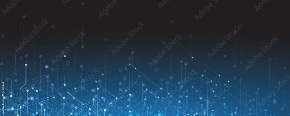 Wall mural abstract high technology and science background