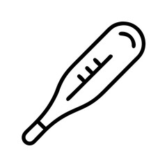 Medical thermometer icon with a simple schematic illustration 