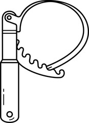 Oil filter wrenches. Vector outline icon.