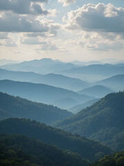 Appalachians rolling hills in Virginia