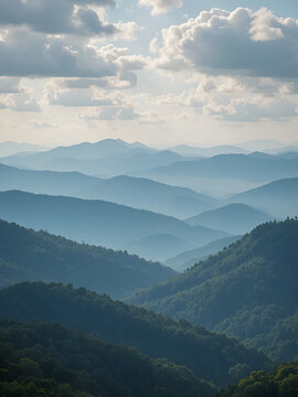 Appalachians rolling hills in Virginia