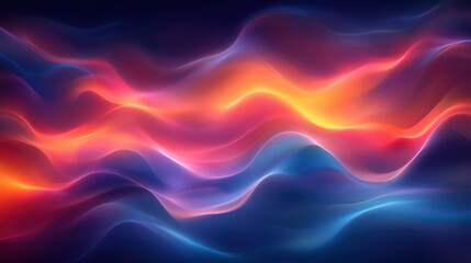 Fototapeta premium Vivid Abstract Waves of Light in Bold Colors and Fluid Motion