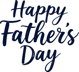 Hand-lettered greeting that reads happy fathers day in friendly style using thick brush strokes and hearts