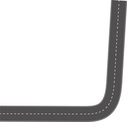 Wavy Curves road. Top view of race track. Winding road from top view vector illustration. Empty highway asphalt road, Ariel View Road, Empty highway black asphalt road with dividing lines.