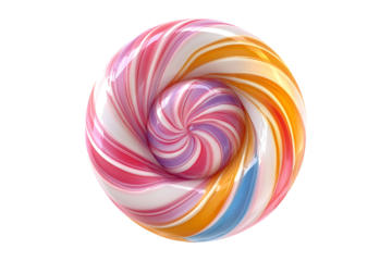 Tempting Candy Swirl isolated on transparent background