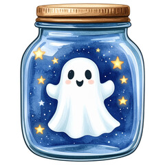 watercolor-style Halloween desserts, featuring cupcakes, donuts, candy, parfaits, Perfect for seasonal designs, stickers, scrapbooks, and party invitations. This charming set blends horror 