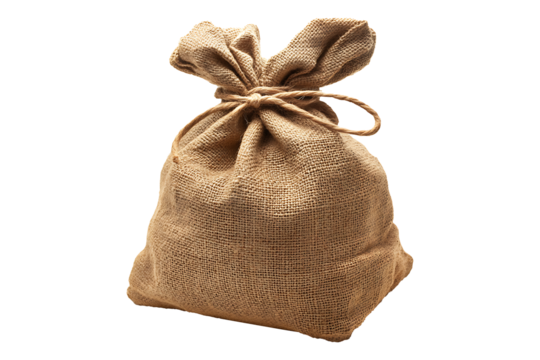  burlap sack isolated on transparent background