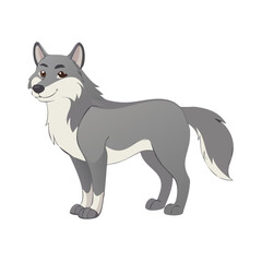 vector illustration of wolf