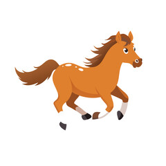 running horse vector illustration