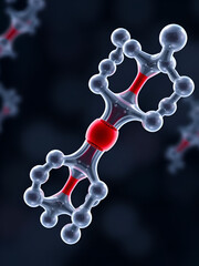 Chorionic gonadotropin molecule, illustration