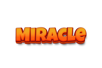 Miracle Transparent 3D Text Style