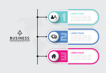 Vector business Presentation Connecting Steps Infographic Template
