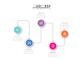 Vector business Presentation Connecting Steps Infographic Template