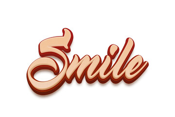 Smile Transparent 3D Text Style
