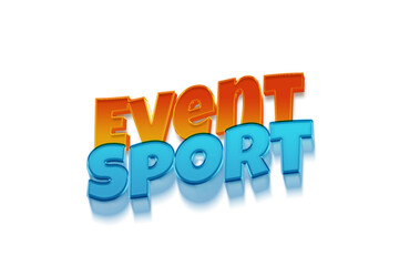 Event Sport Transparent 3D Text Style