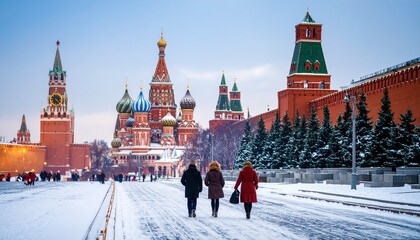 moscow kremlin in winter