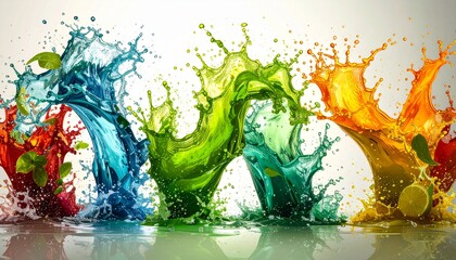 colorful water splash background
