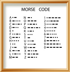 Morse Code International Morse Code on white background. Morse Code sign flat style. Vector © YURII