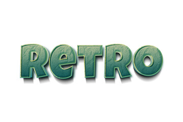 Retro Transparent 3D Text Style