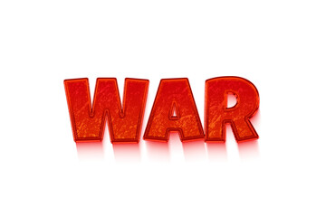 War Transparent 3D Text Style in With Red Style