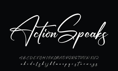 signature Font Calligraphy Logotype Script Brush Font Type Font lettering handwritten 