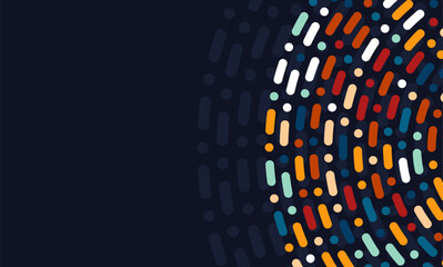 Circle dash dot background. Big data visualization concept.